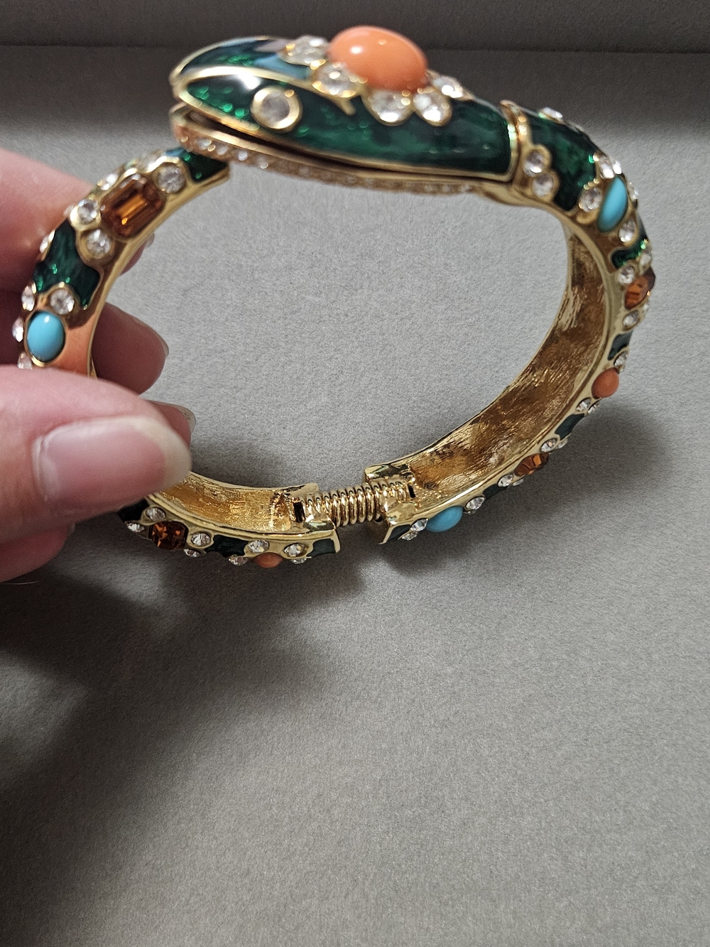 Kenneth Jay Lane Snake Hinge Bracelet - Picture 3 of 9